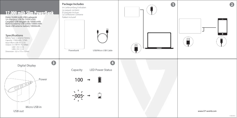 Page 1 de la notice Manuel utilisateur V7 PB17000P-4E