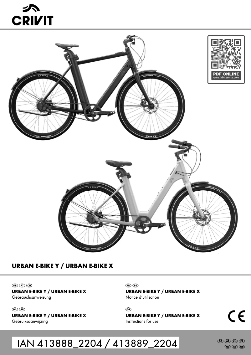 Imagen de la primera página del manual del dispositivo Urban E-Bike X