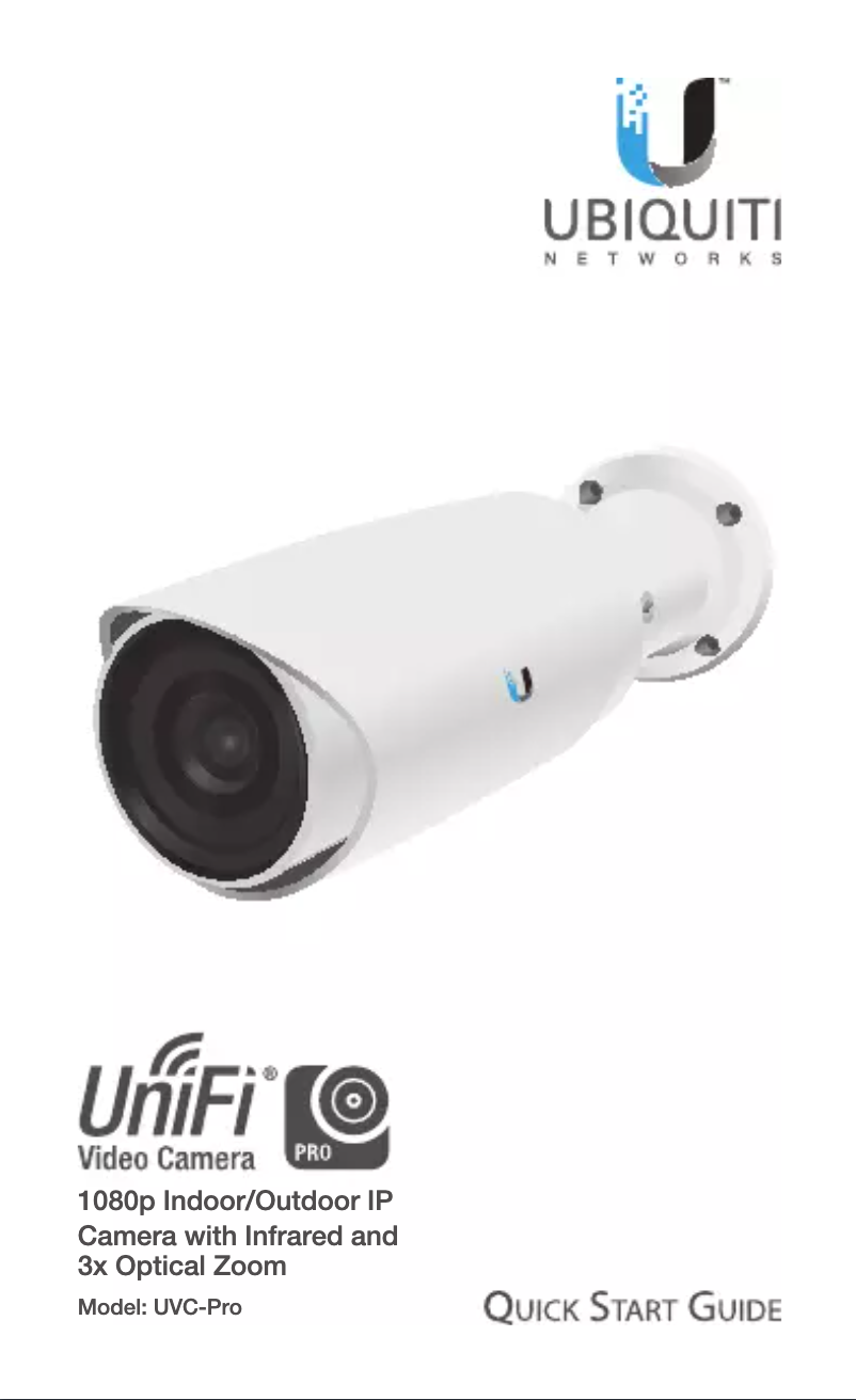 Page 1 de la notice Manuel utilisateur Ubiquiti Networks UVC-PRO
