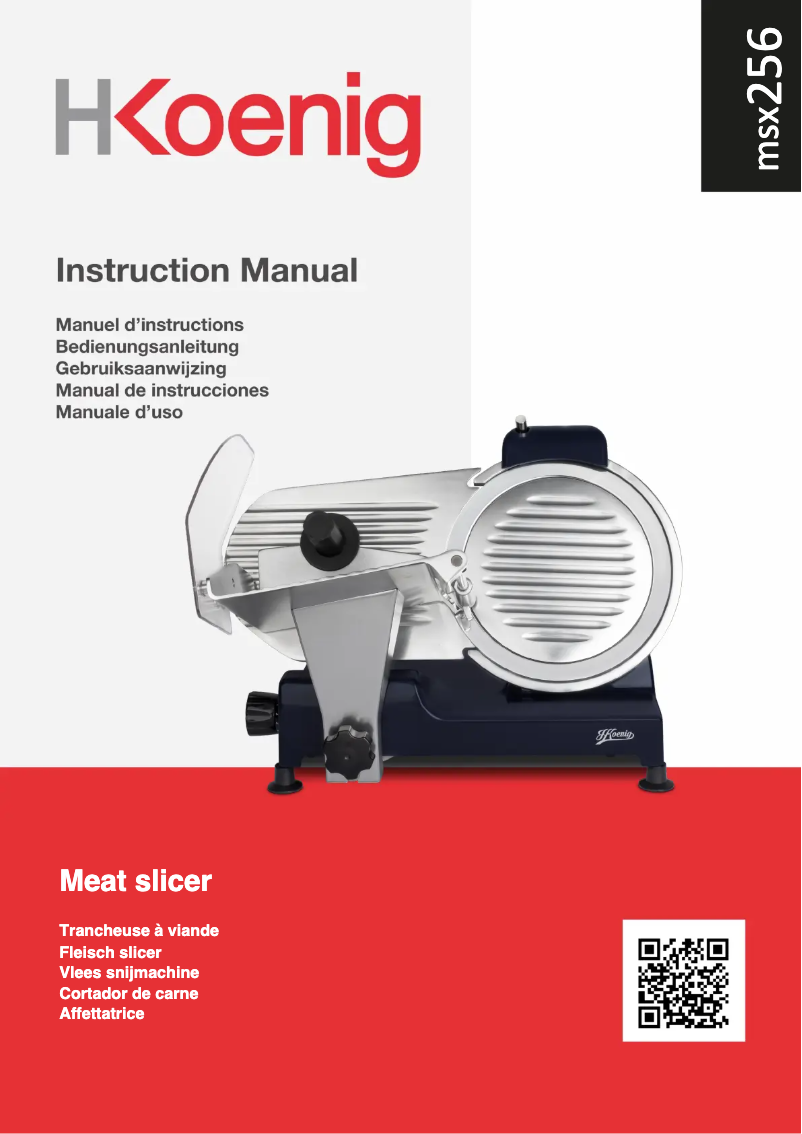 Page 1 de la notice Manuel utilisateur H.Koenig MSX256