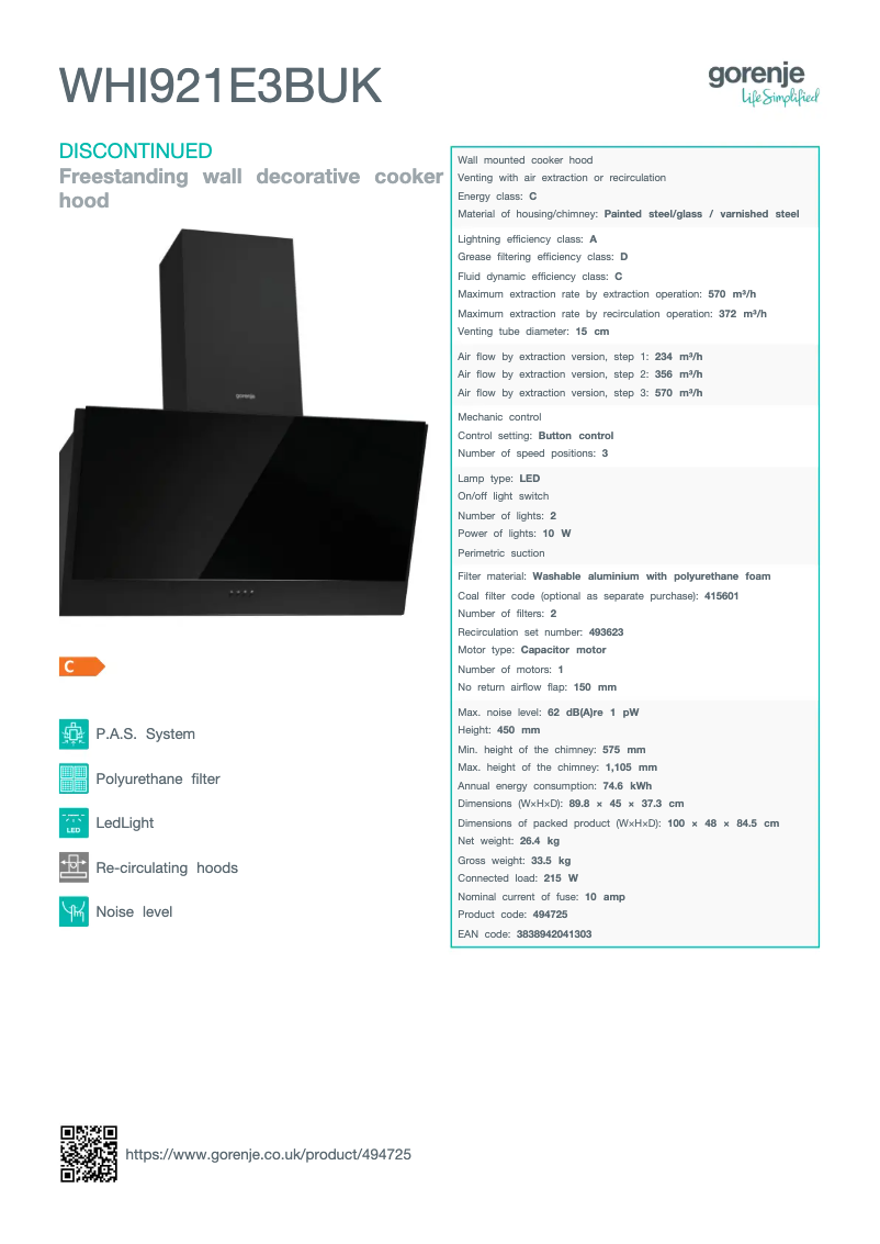 Image de la première page du manuel de l'appareil WHI921E3BUK