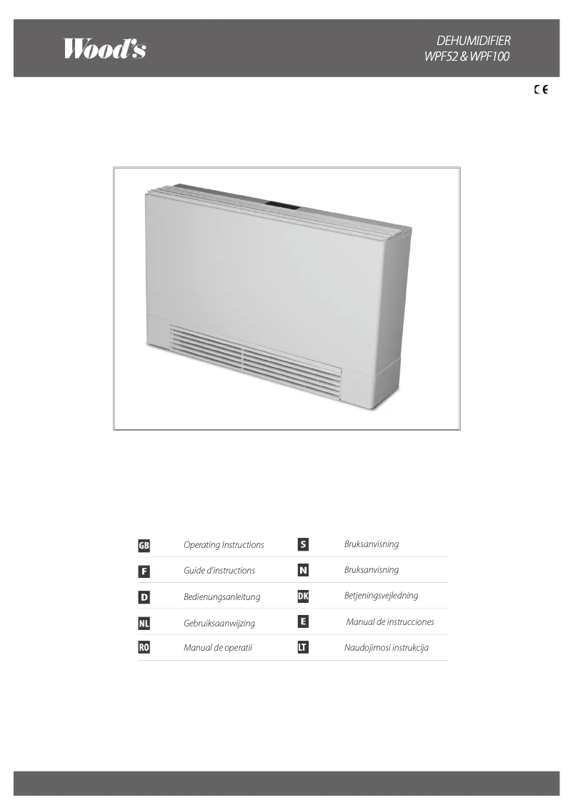 Page 1 de la notice Manuel utilisateur Wood's WPF100