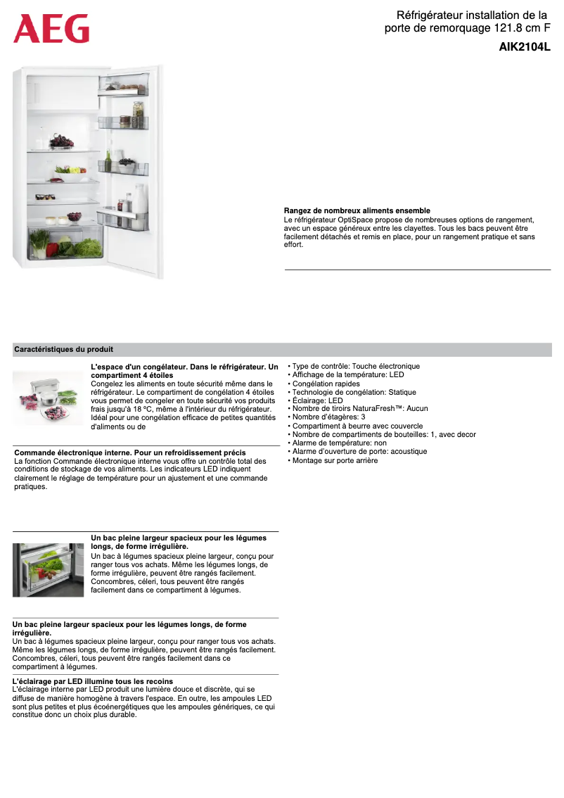 Image de la première page du manuel de l'appareil AIK2104L