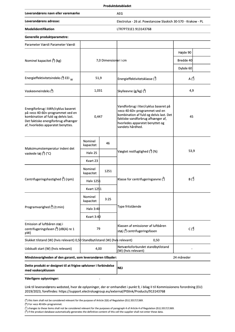 Imagen de la primera página del manual del dispositivo LTR7P731E1