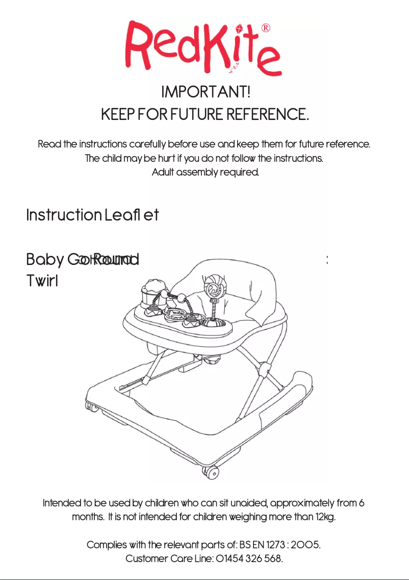 Image de la première page du manuel de l'appareil Baby Go Round Twirl