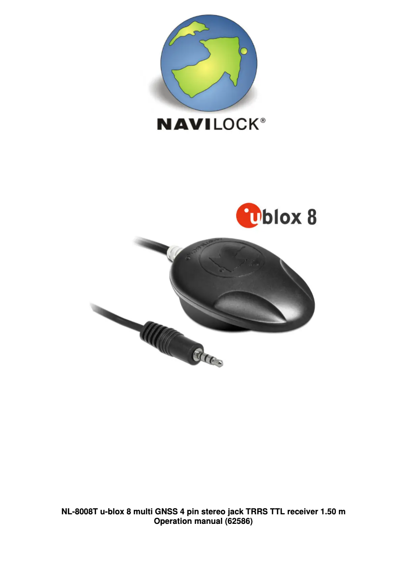 Image de la première page du manuel de l'appareil u-blox 8 NL-8008T