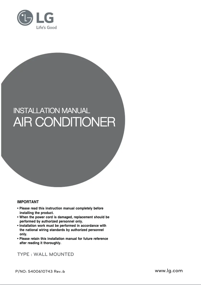 Page 1 de la notice Manuel utilisateur LG ESNW096J3A0