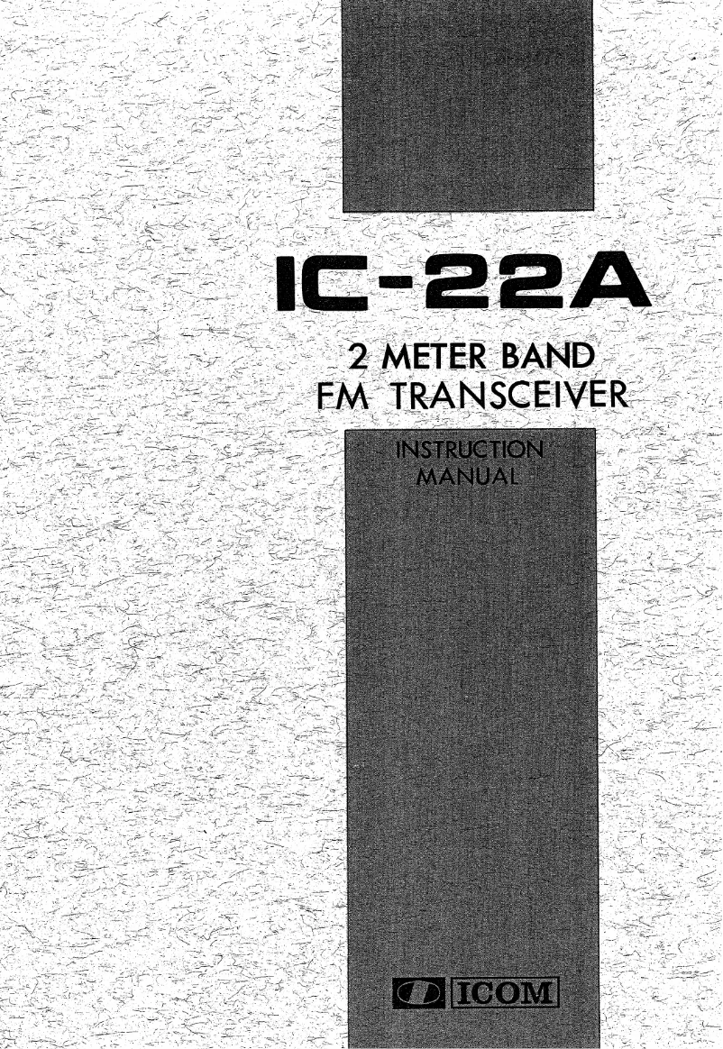 Page 1 de la notice Manuel utilisateur ICOM IC-22A