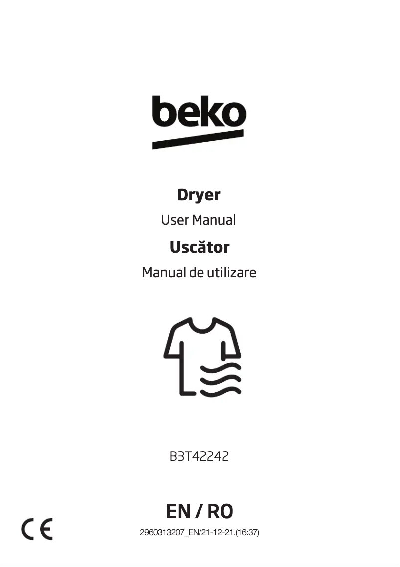 Page 1 de la notice Manuel utilisateur Beko B3T42242