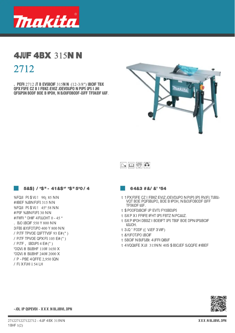 Image de la première page du manuel de l'appareil 2712