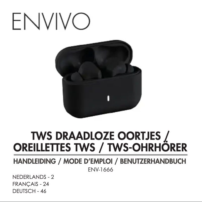 Page 1 de la notice Manuel utilisateur Envivo ENV-1666