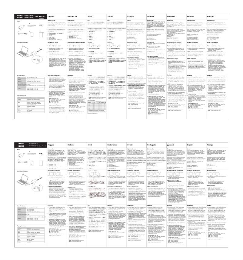 Página 1 del manual Manual de usuario Cooler Master NA 90