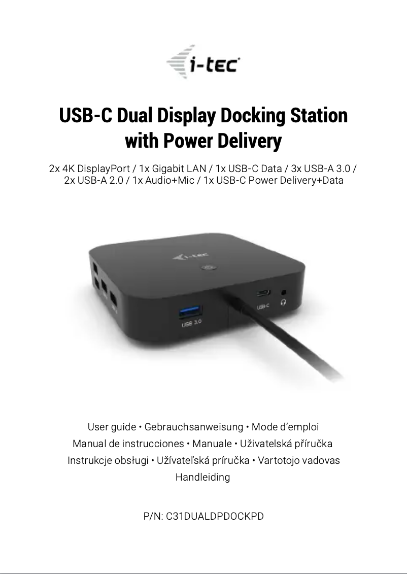 Página 1 del manual Manual de usuario i-TEC C31METAL25LAN