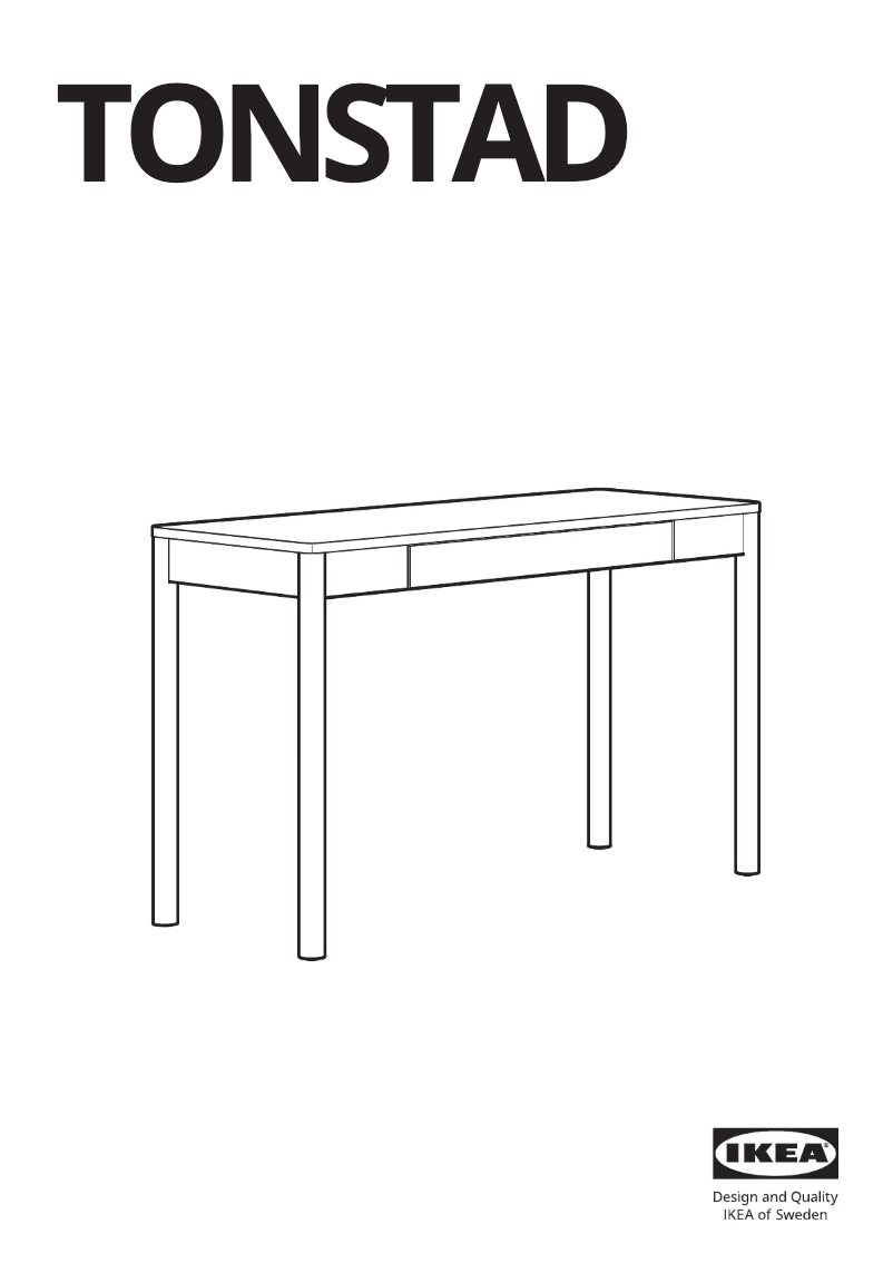 Page 1 de la notice Manuel utilisateur Ikea TONSTAD 905.669.56