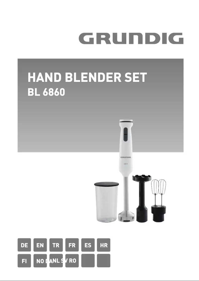 Image de la première page du manuel de l'appareil BL 6860