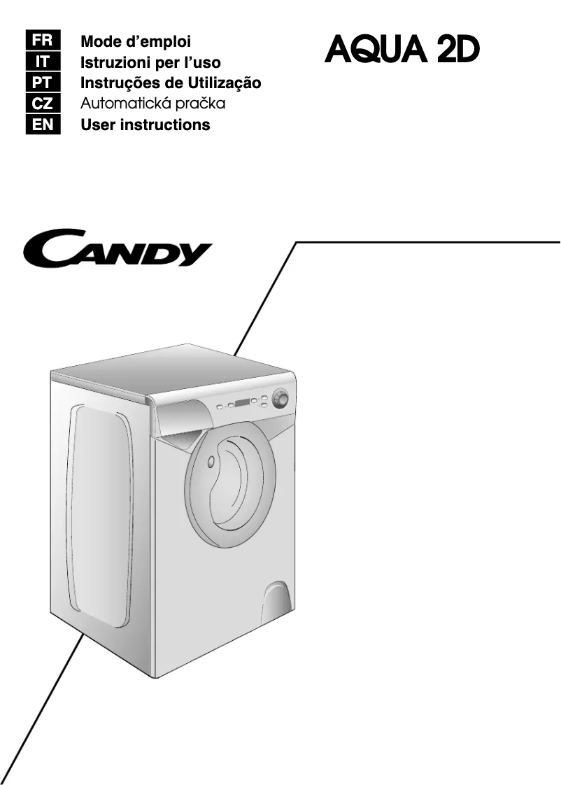 Page n°1 - Manuel utilisateur Candy AQUA 1142D1-S