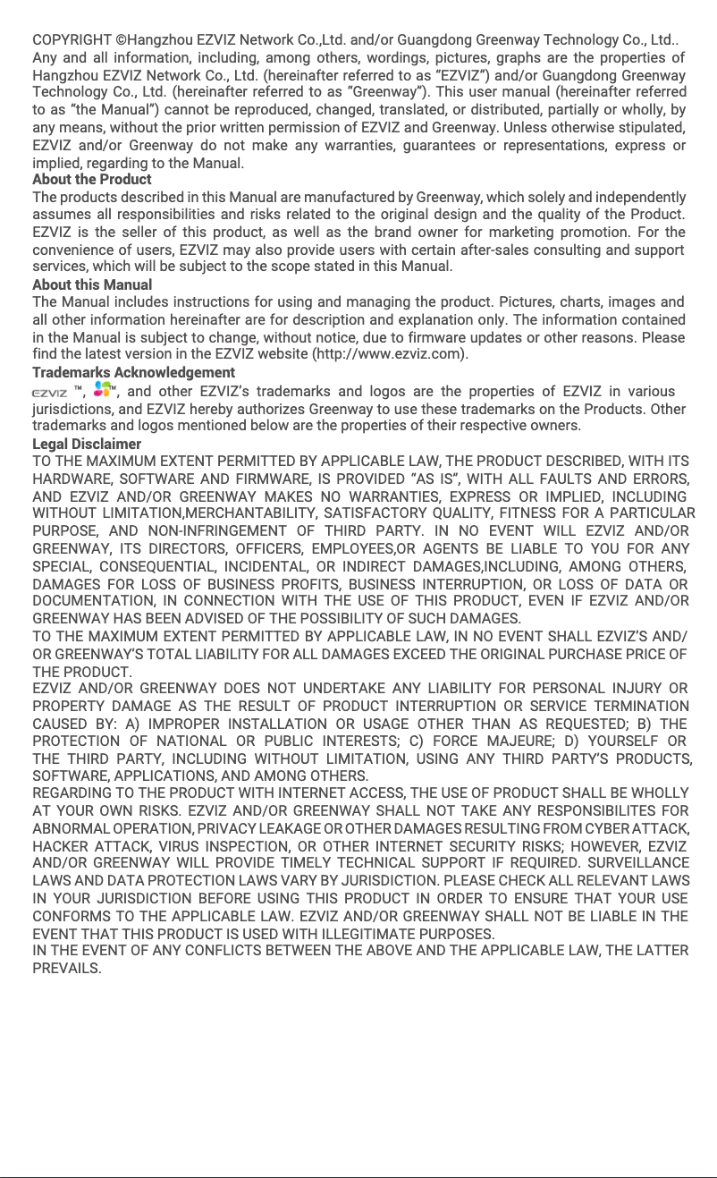 Página 1 del manual Manual de usuario EZVIZ PS300