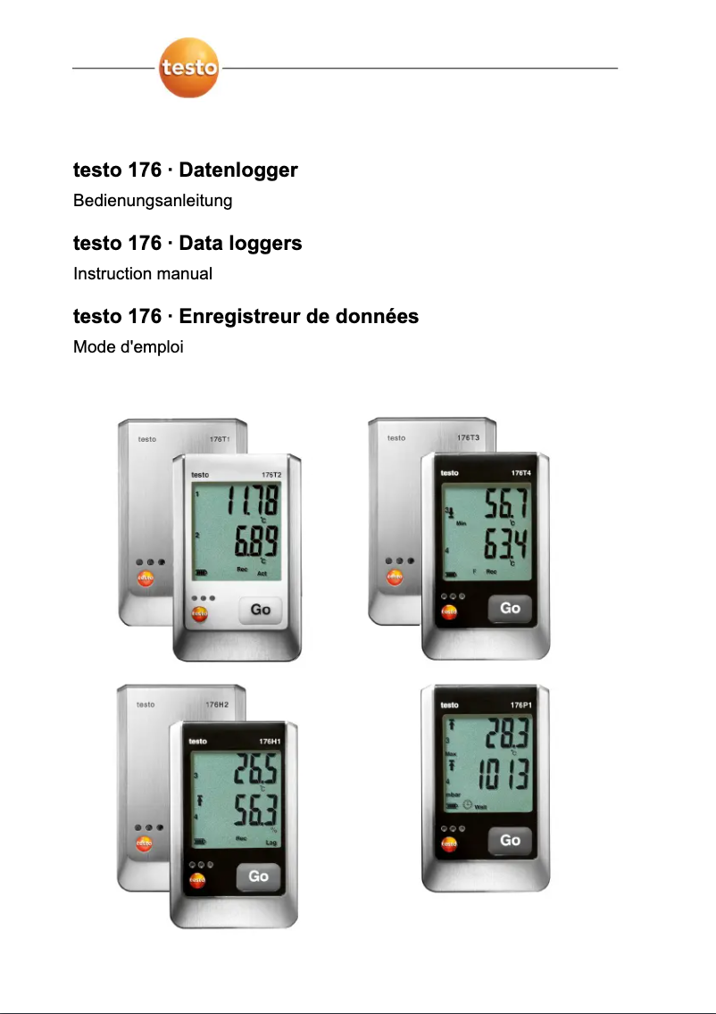 Image de la première page du manuel de l'appareil 176 H1