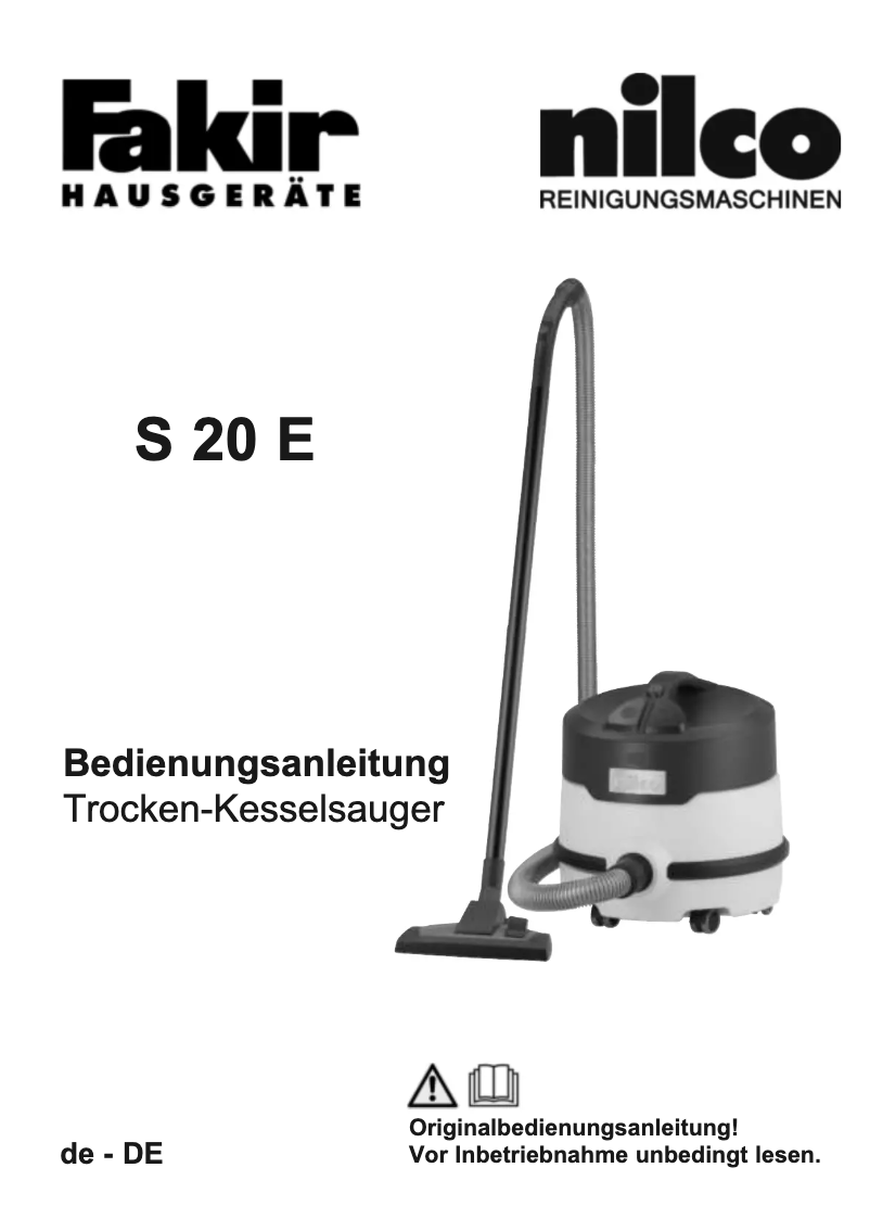 Página 1 del manual Manual de usuario Fakir S 20 E