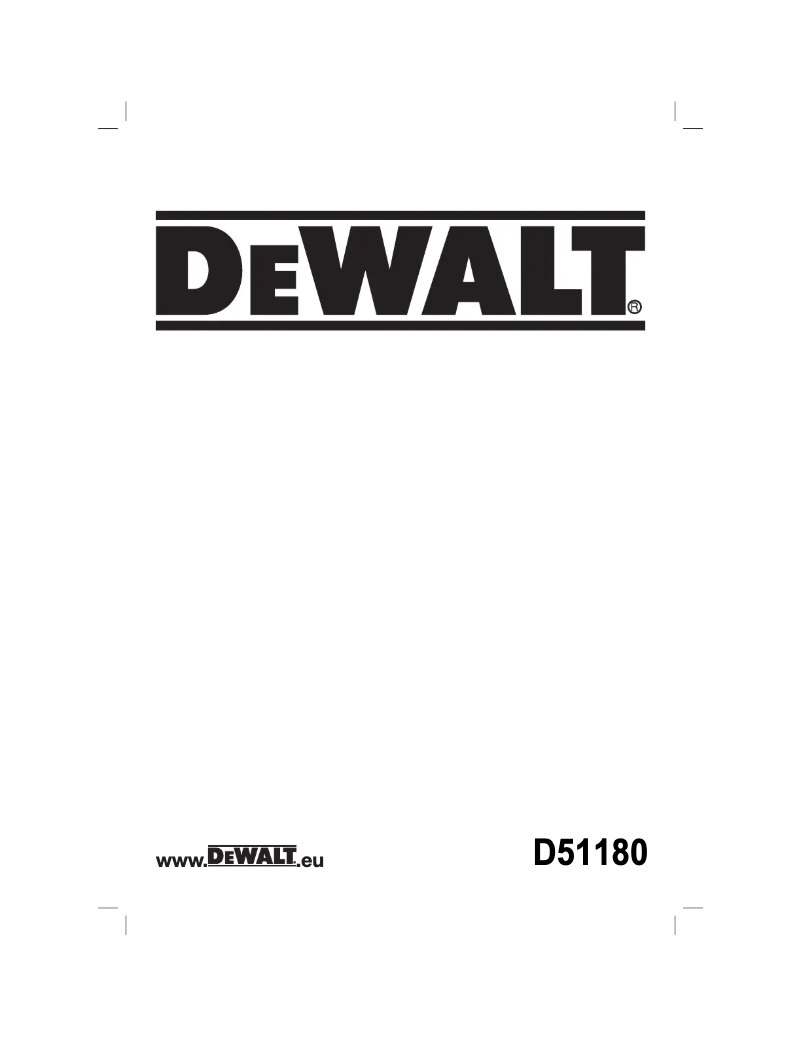 Page n°1 - Manuel utilisateur DeWalt D51180