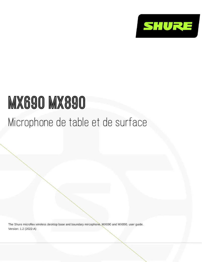 Page 1 de la notice Manuel utilisateur Shure MX690