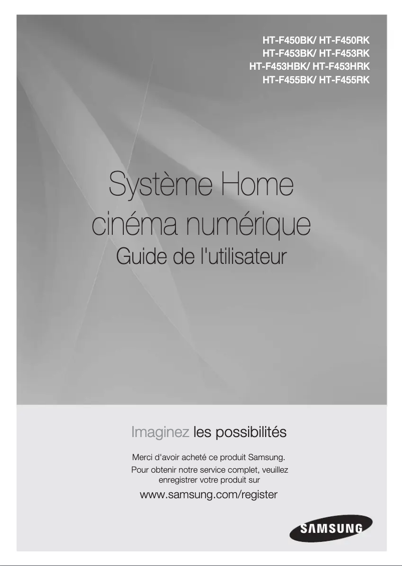 Page n°1 - Manuel utilisateur Samsung HT-F453HBK