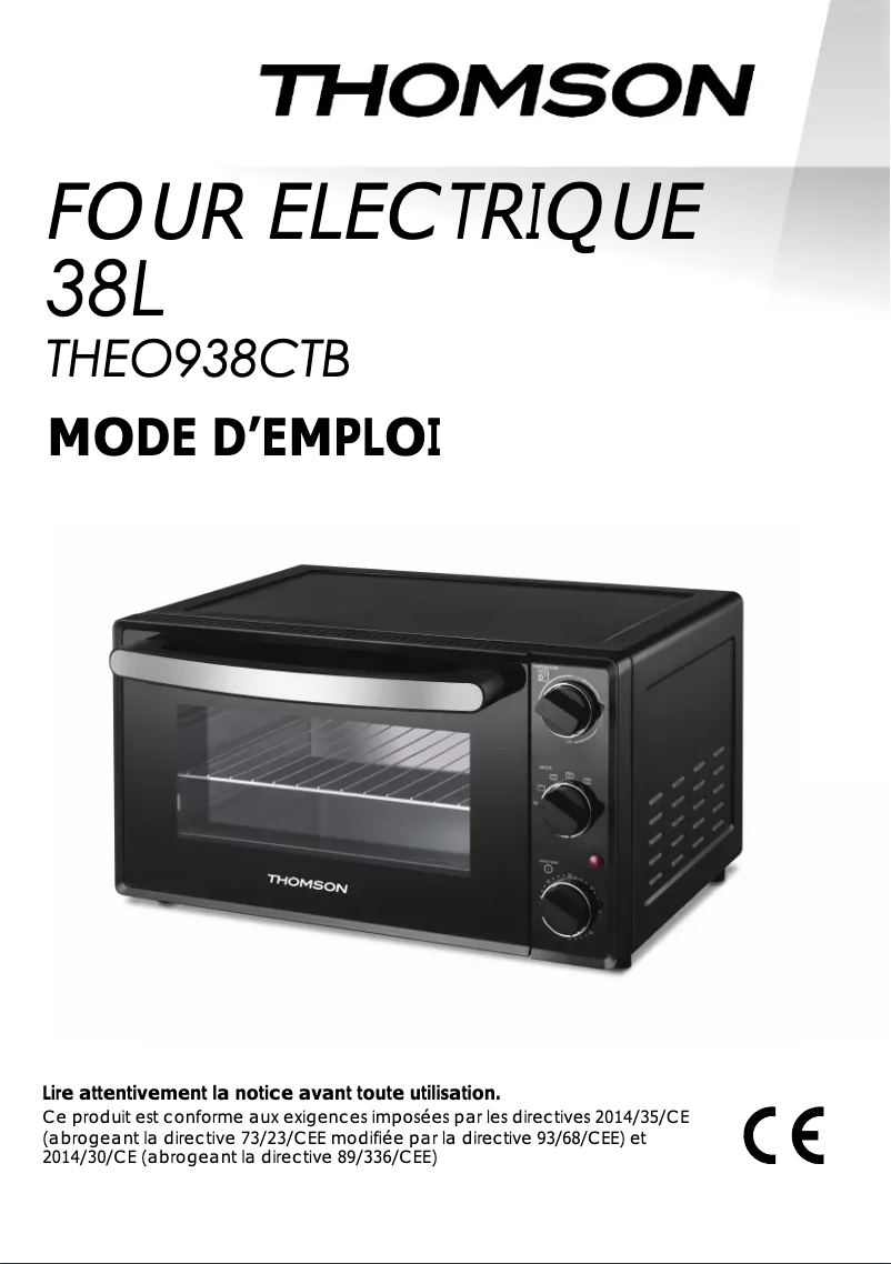 Page 1 de la notice Manuel utilisateur Thomson THEO938CTB