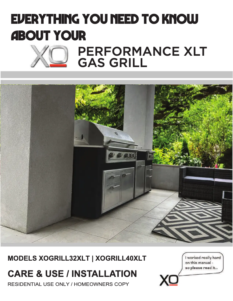 Page n°1 - Manuel utilisateur XO XOGRILL32XLT