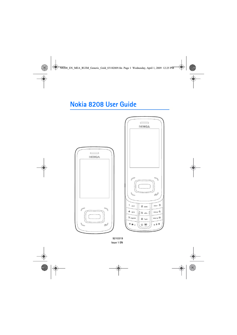 Imagen de la primera página del manual del dispositivo 8208