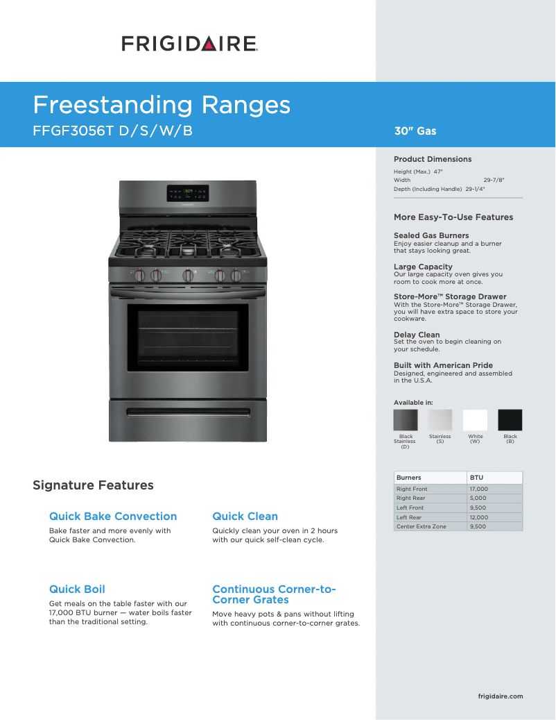 Image de la première page du manuel de l'appareil FFGF3056TS