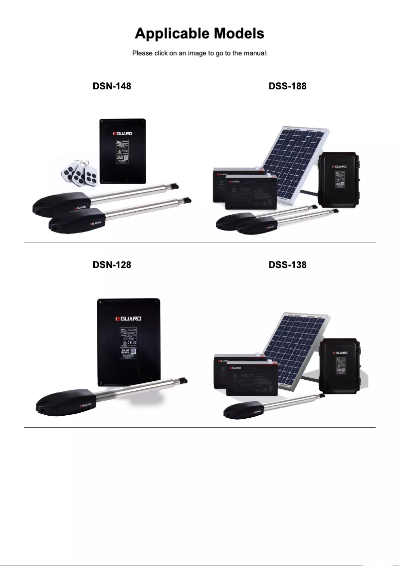 Page 1 de la notice Manuel utilisateur E-Guard DSN-128