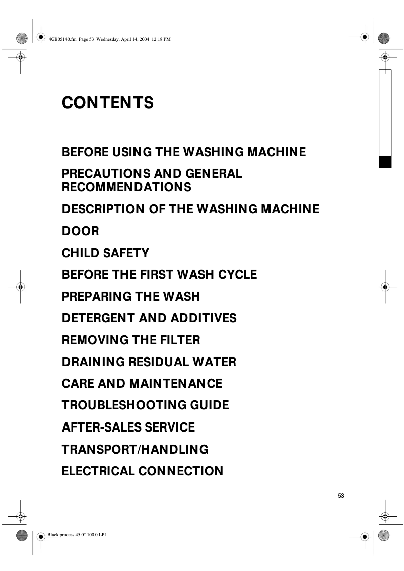 Image de la première page du manuel de l'appareil WAK 7990