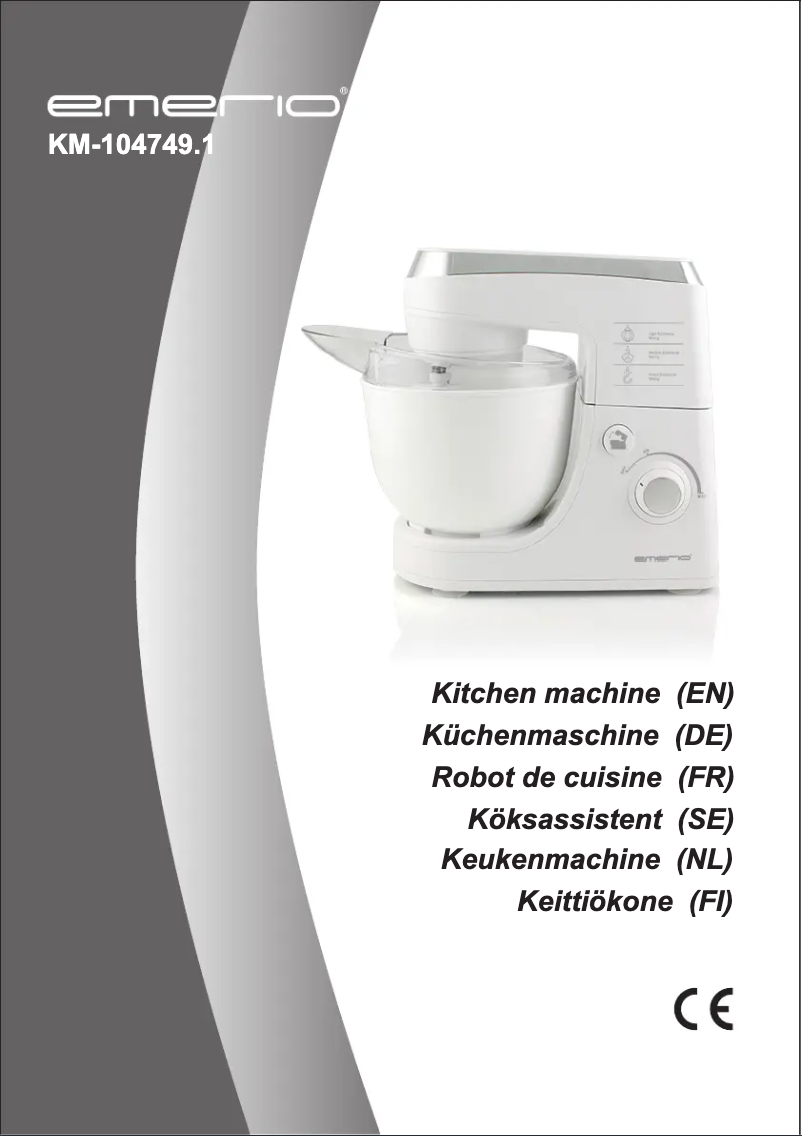 Page 1 de la notice Manuel utilisateur Emerio KM-104749.1