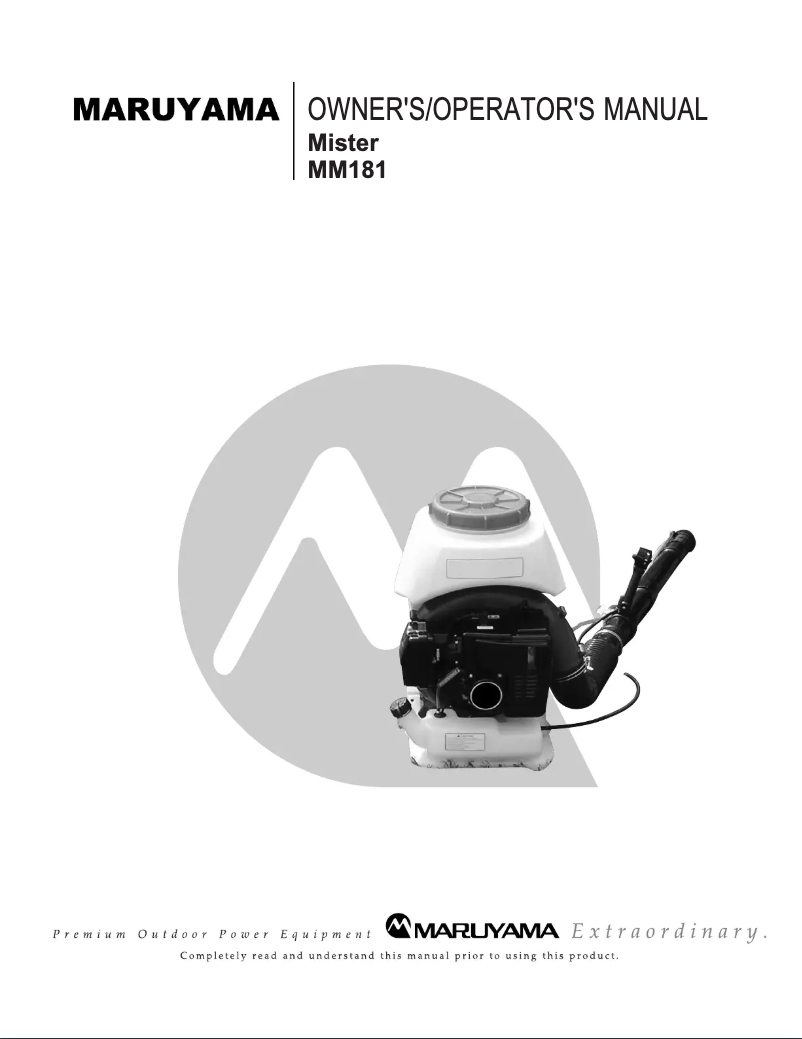 Image de la première page du manuel de l'appareil MM181