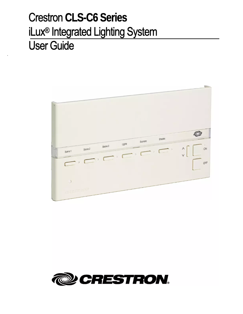 Page 1 de la notice Manuel utilisateur Crestron iLux CLS-C6MRFB