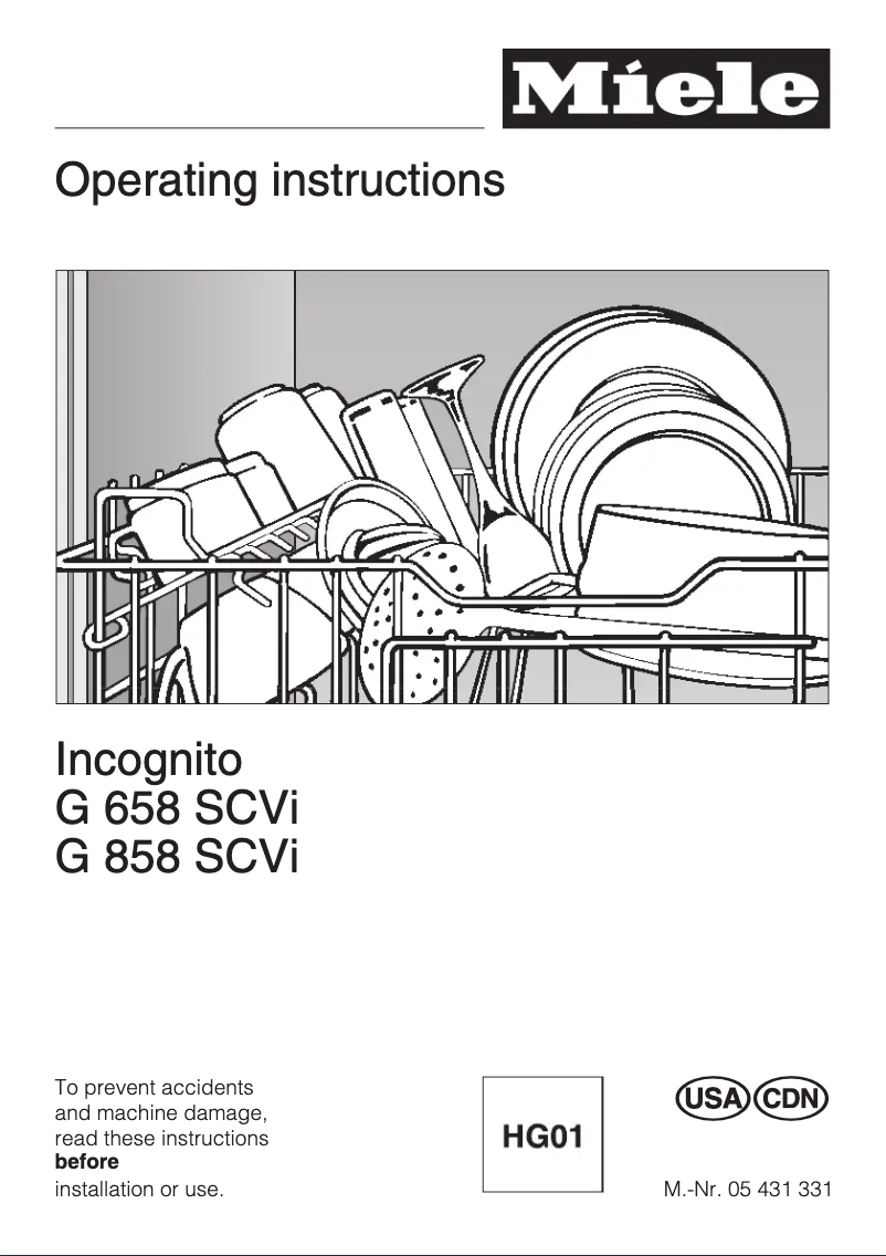 Image de la première page du manuel de l'appareil G 858 SCVI