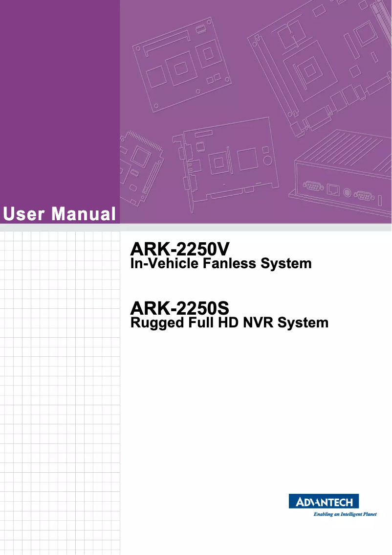 Page n°1 - Manuel utilisateur Advantech ARK-2250V