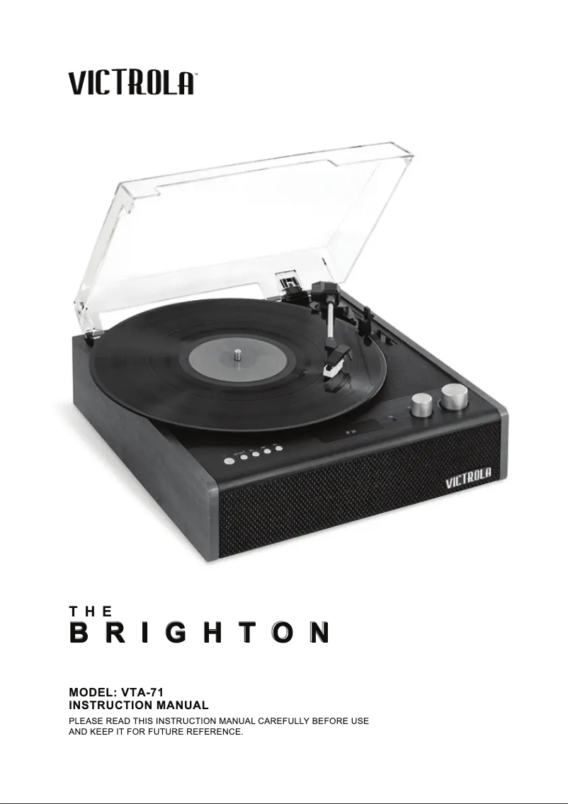 Página 1 del manual Manual de usuario Victrola The Brighton VTA-71