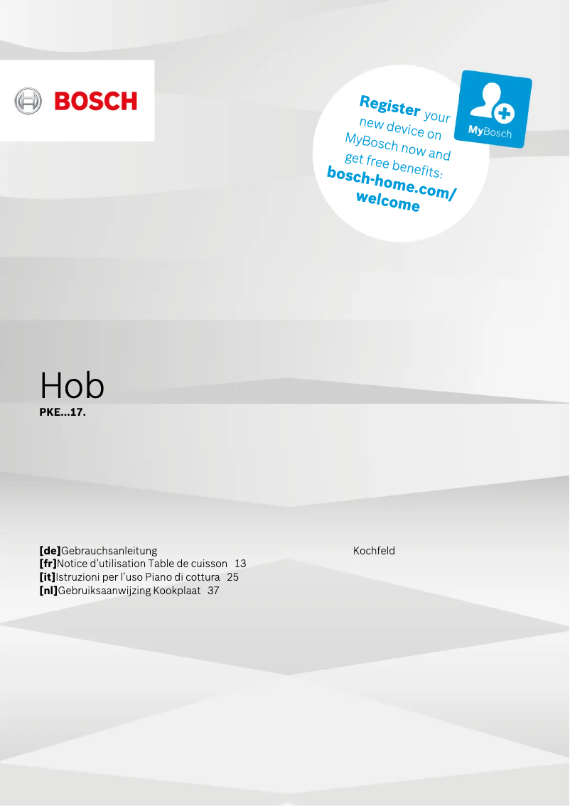 Image de la première page du manuel de l'appareil PKE611D17E