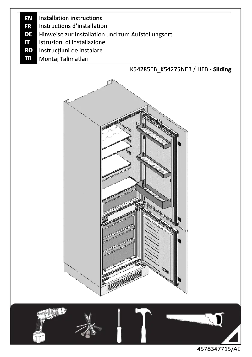 Page 1 de la notice Guide d'installation Beko BCNA275E31SN