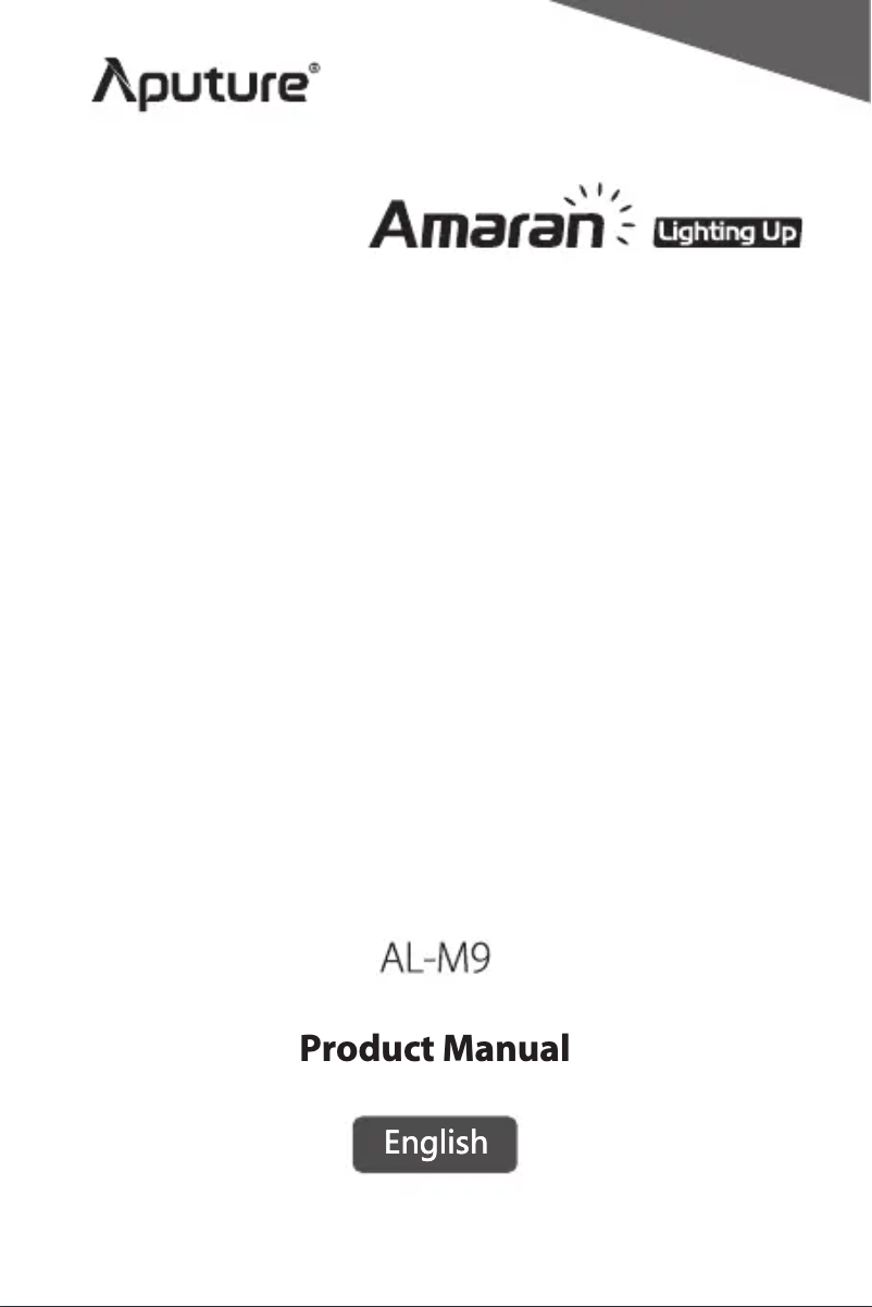Imagen de la primera página del manual del dispositivo Amaran AL-M9