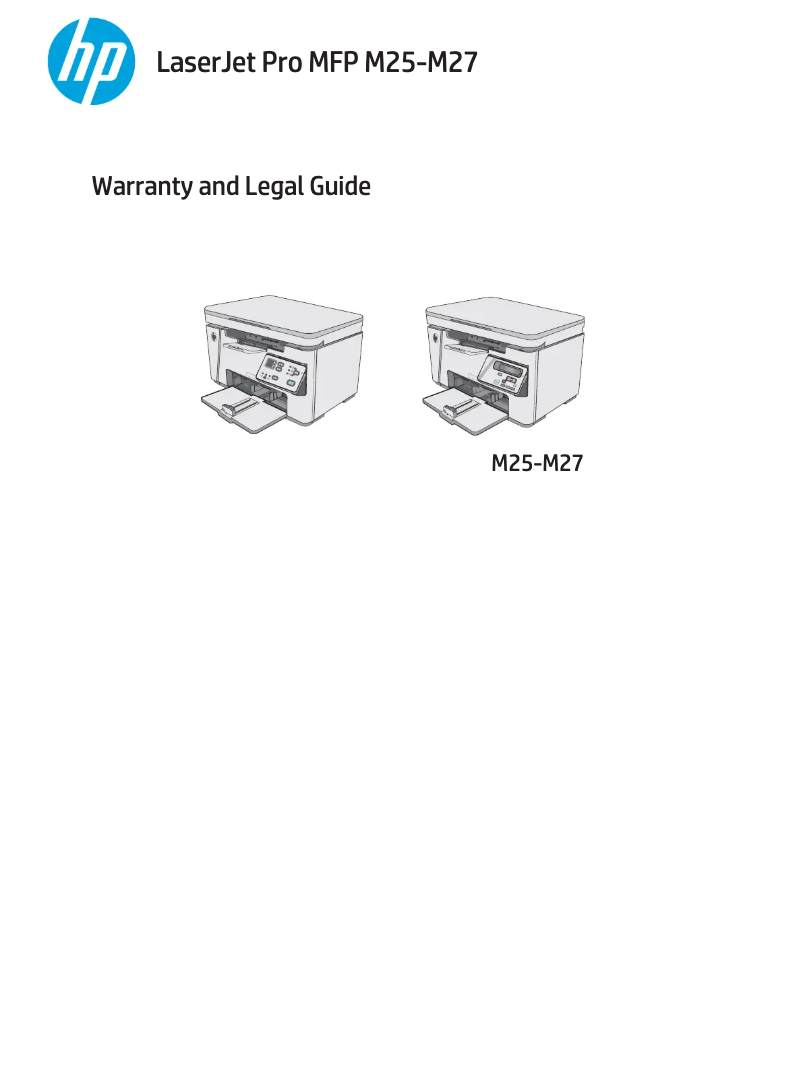 Image de la première page du manuel de l'appareil LaserJet Pro MFP M25