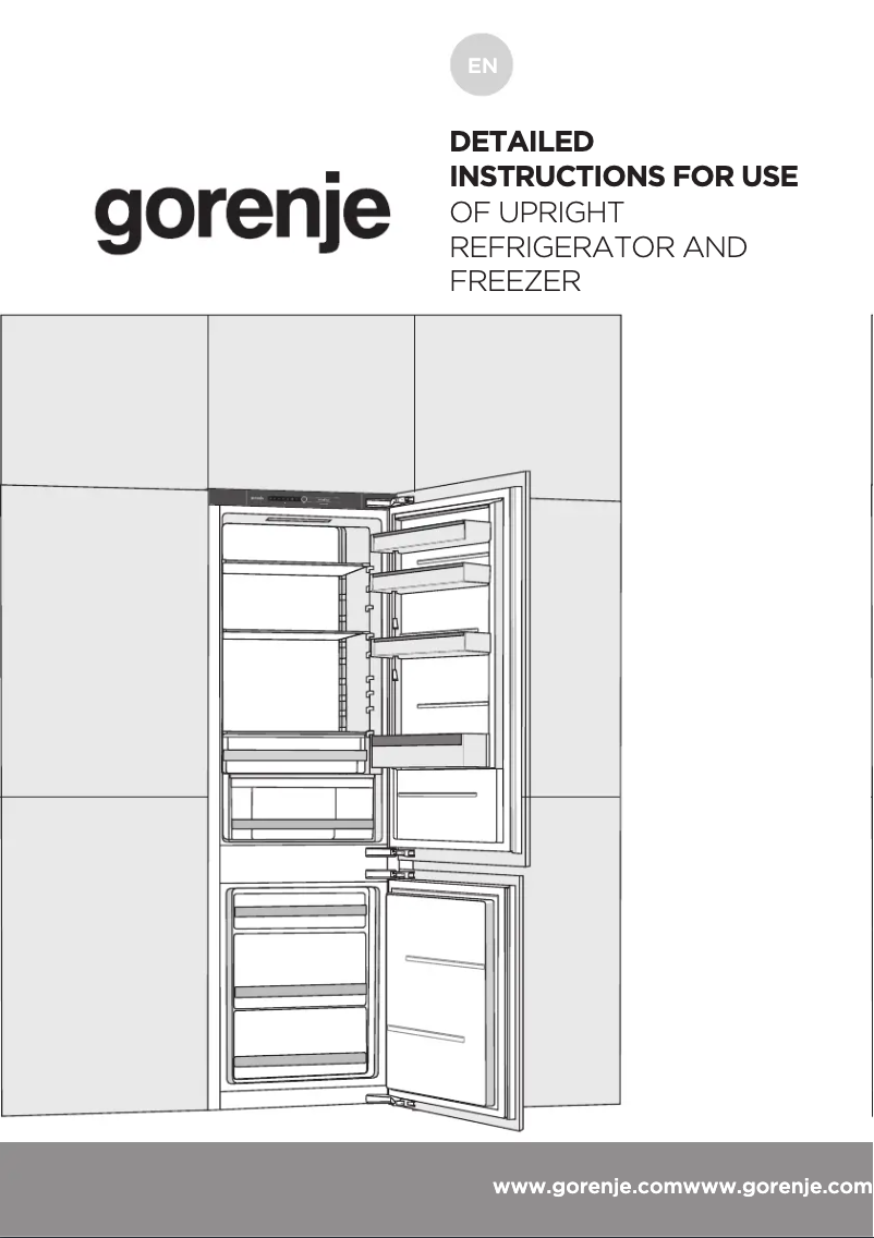 Page n°1 - Manuel utilisateur Gorenje NRKI5182A1UK