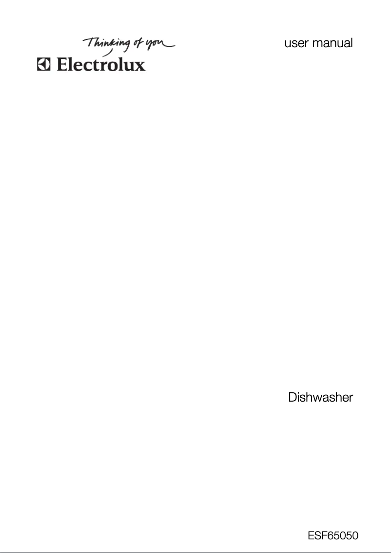 Page 1 de la notice Manuel utilisateur Electrolux ESF65050X