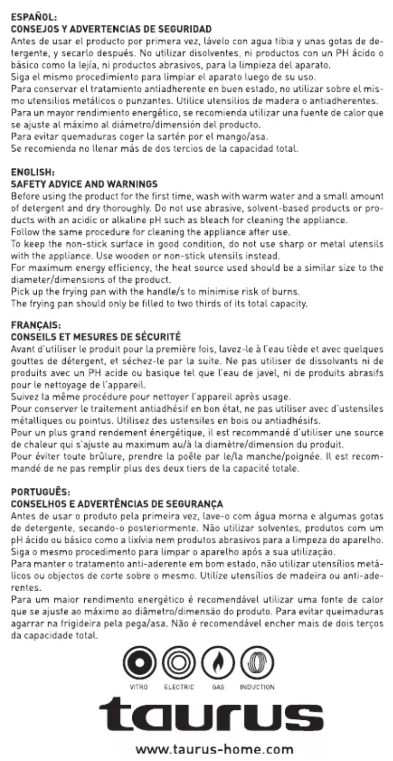 Page 1 de la notice Manuel utilisateur Taurus Intense Forged 24