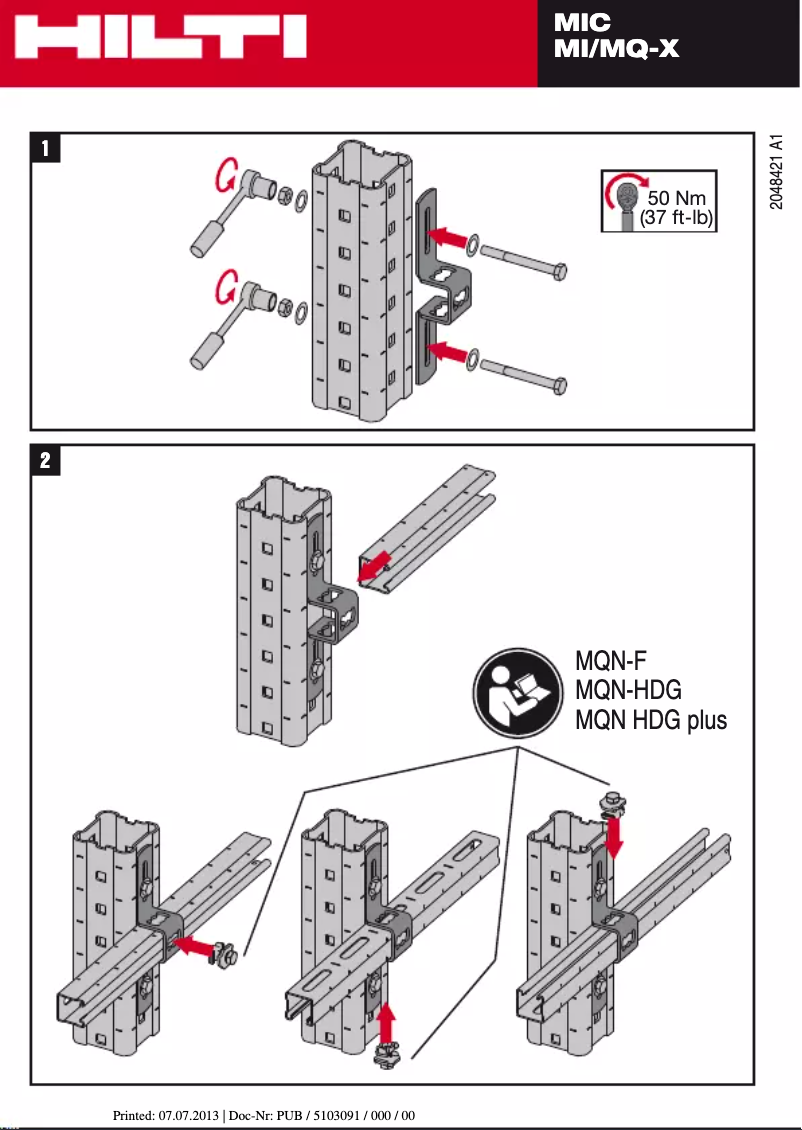 Page n°1 - Manuel utilisateur Hilti MIC-MI/MQ-X