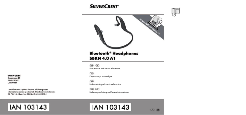 Page 1 de la notice Manuel utilisateur SilverCrest SBKN 4.0 A1