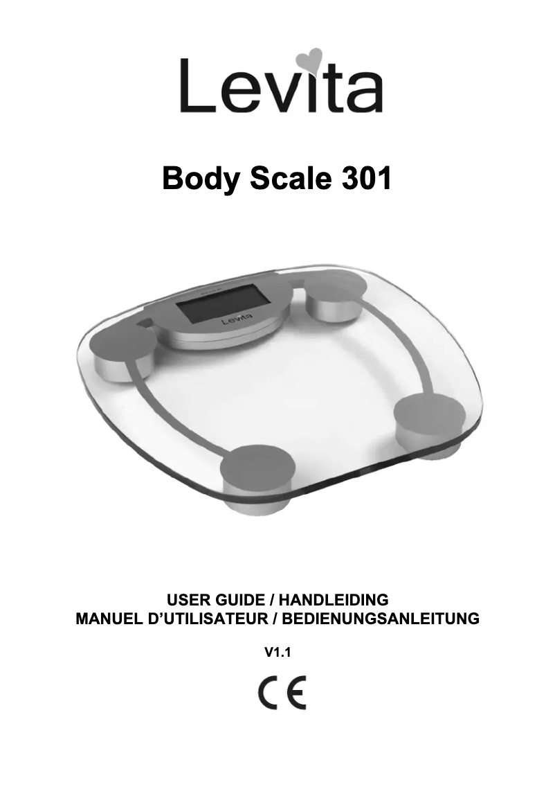 Page 1 de la notice Manuel utilisateur Levita Body Scale 301