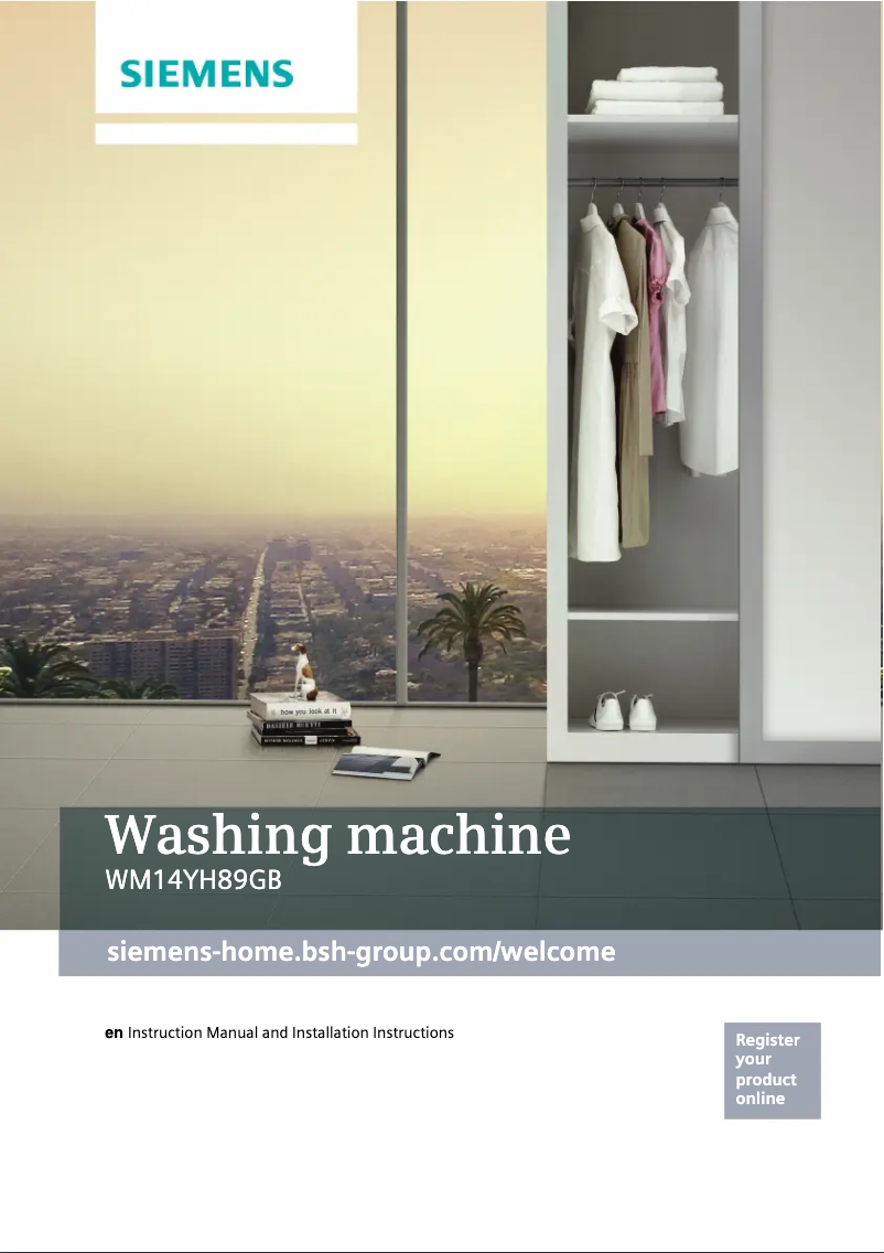 Page n°1 - Manuel utilisateur Siemens WM14YH89GB