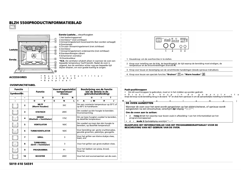 Image de la première page du manuel de l'appareil BLZH 5500 IN